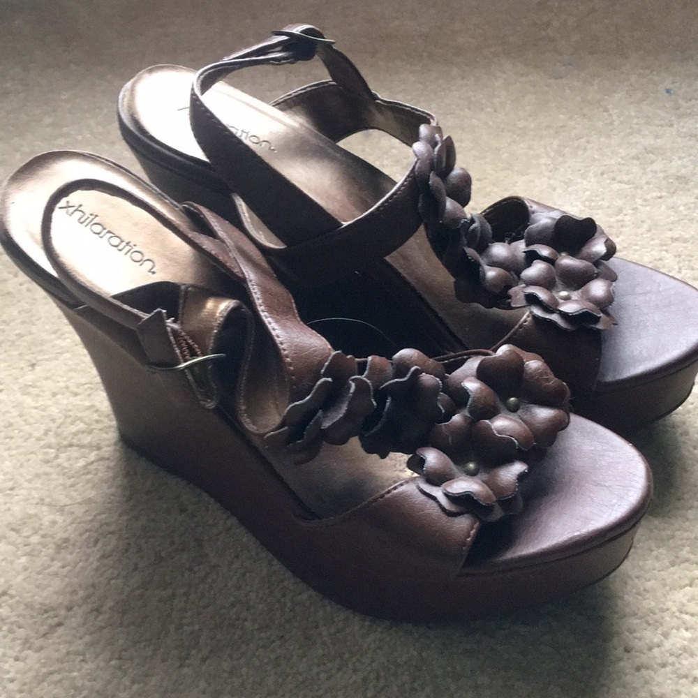 Brown Xhilaration Wedges Size 7.5